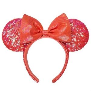 Coral Minnie Ears